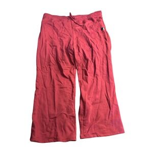 Reebok Women's Wide Leg Sweatpants Lounge Pants Burgundy‎ Comfy Athleisure